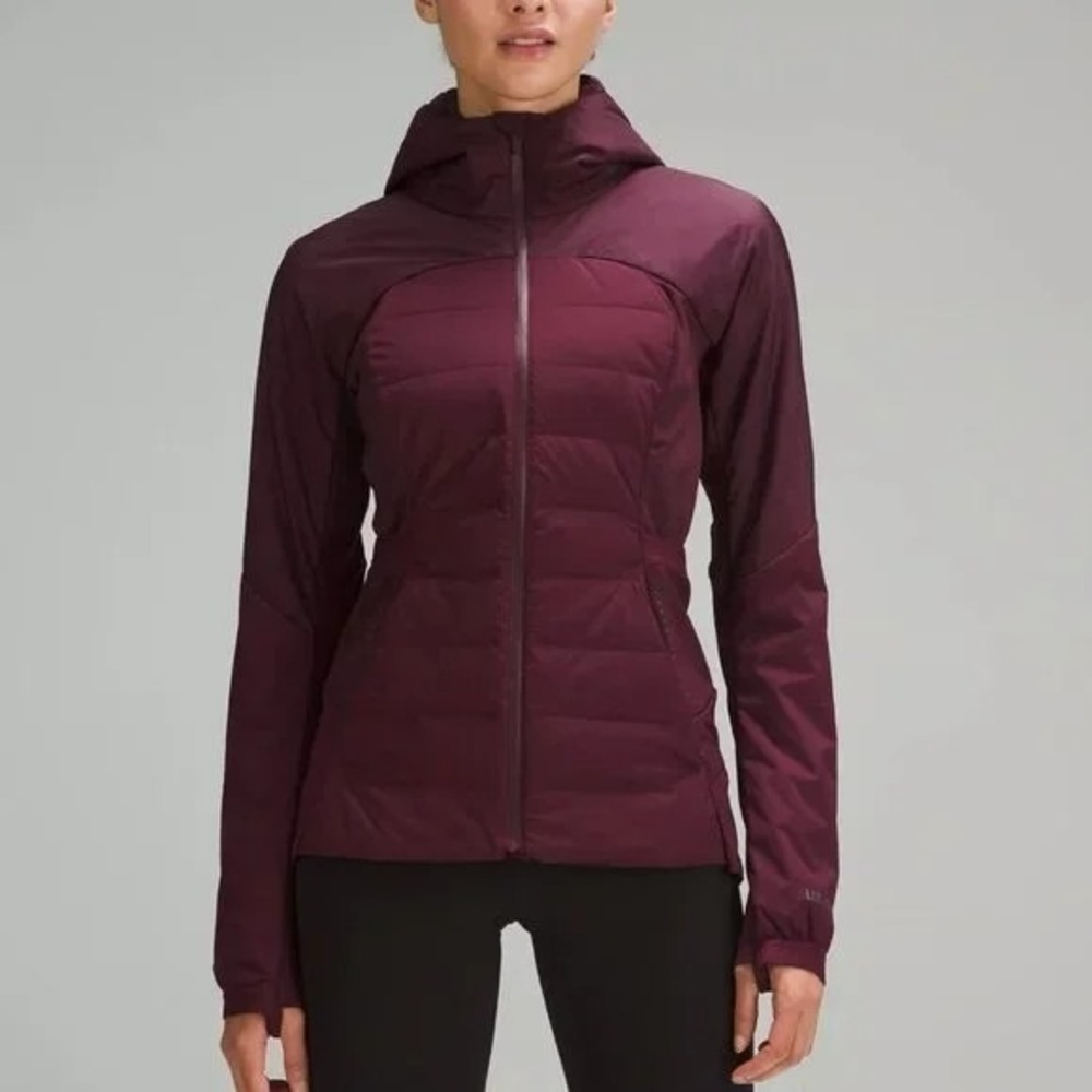 Lululemon Down for It All Jacket in Red Merlot